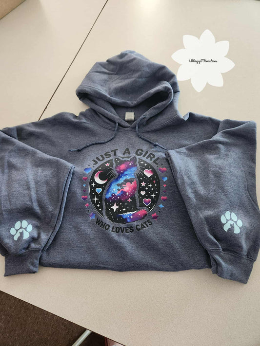 Just a Girl Who Loves Cats-Co-Ed Hoodie