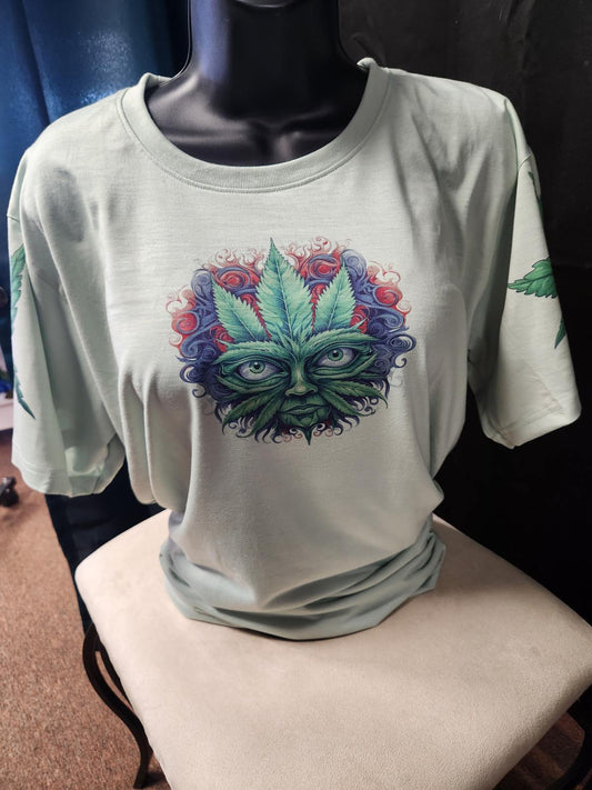 "Green Spirit Face" 420 Tee